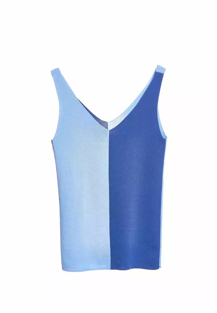 iROO Colour Block Knit Tank Top