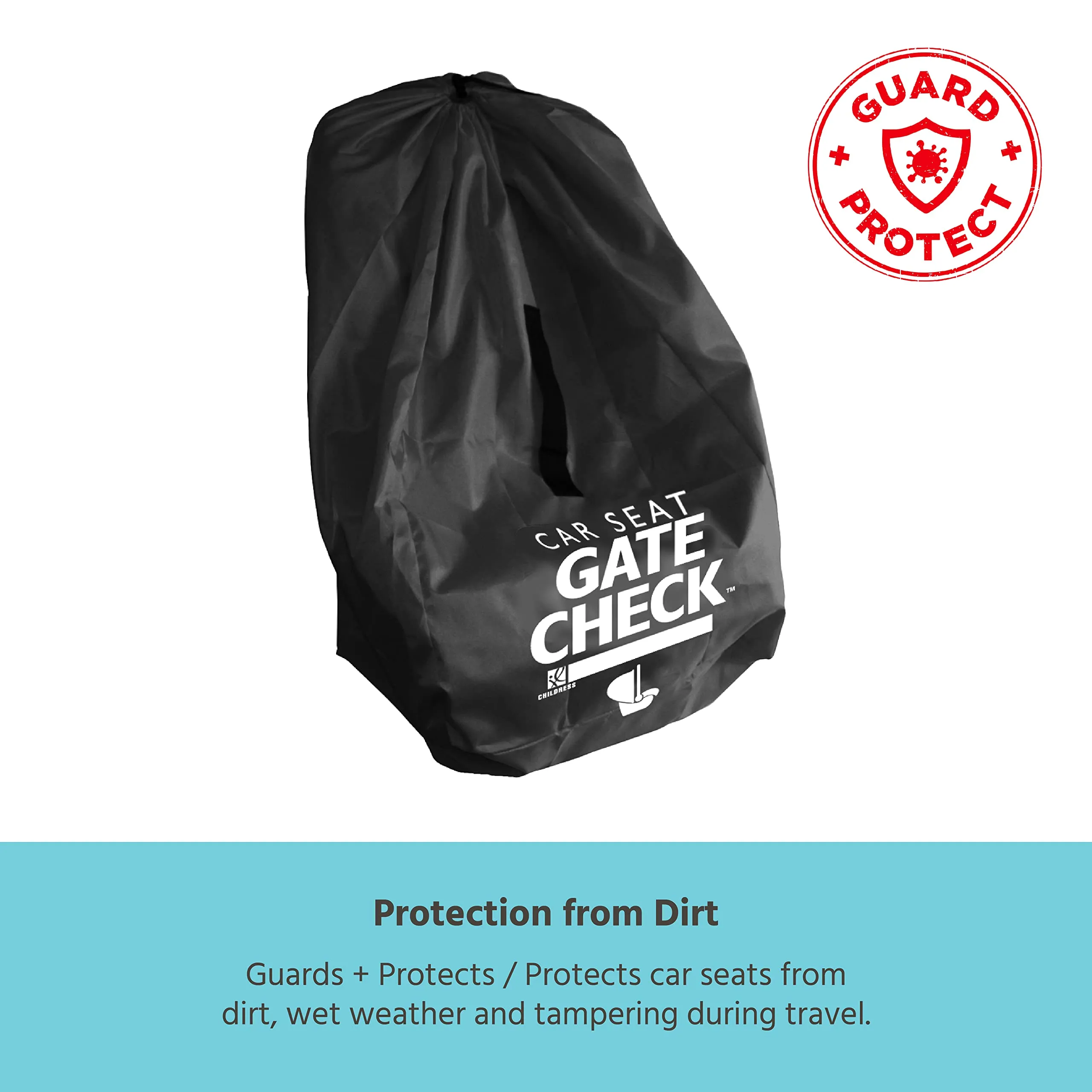 J.L Childress Gate Check Bag for Car Seats - Air Travel Bag - Fits Convertible Car Seats, Infant carriers & Booster Seats