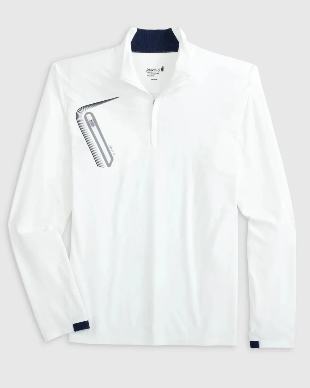 Johnnie-O Sabino Performance 1/4 Zip Pullover: White