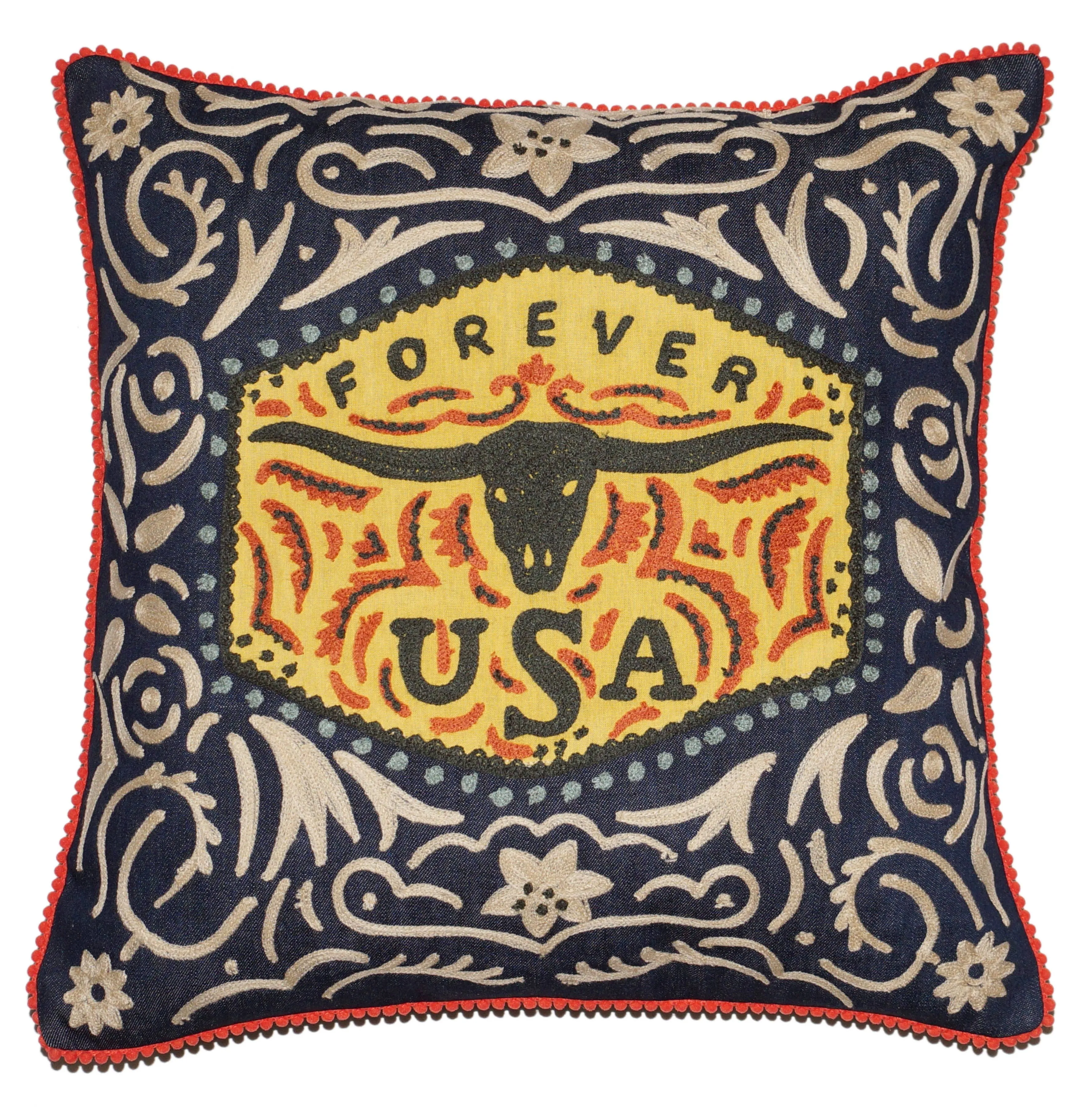 Karma Living - Longhorn Buckle Pillow