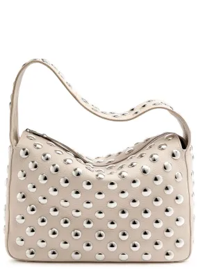 KHAITE Elena studded leather shoulder bag -                         -                     -                