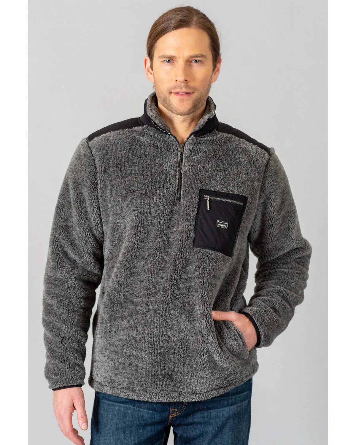 Kimes Ranch Men's Whiskey Fleece 1/4 Zip Pullover