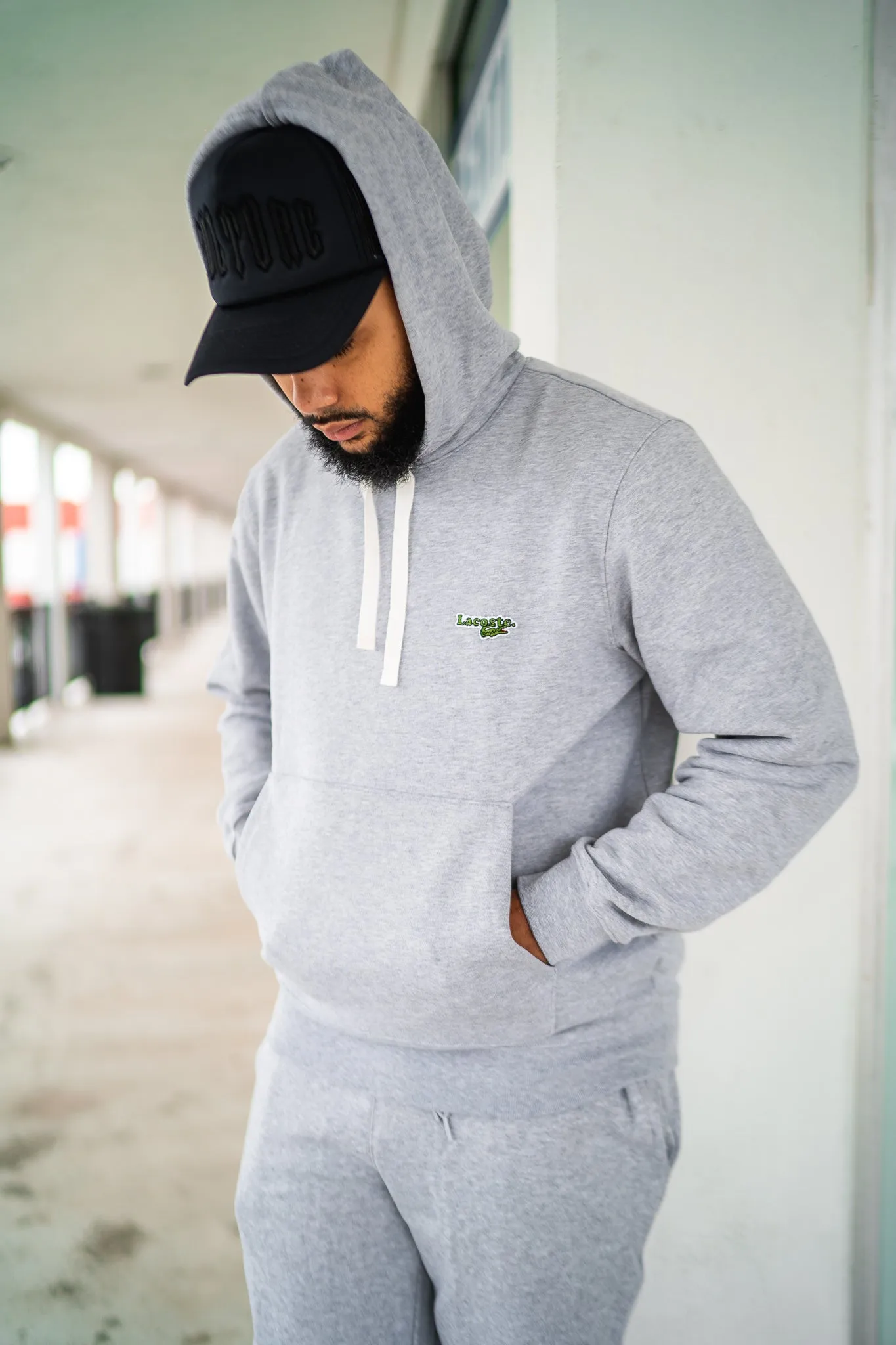 Lacoste Hoodie (Grey)