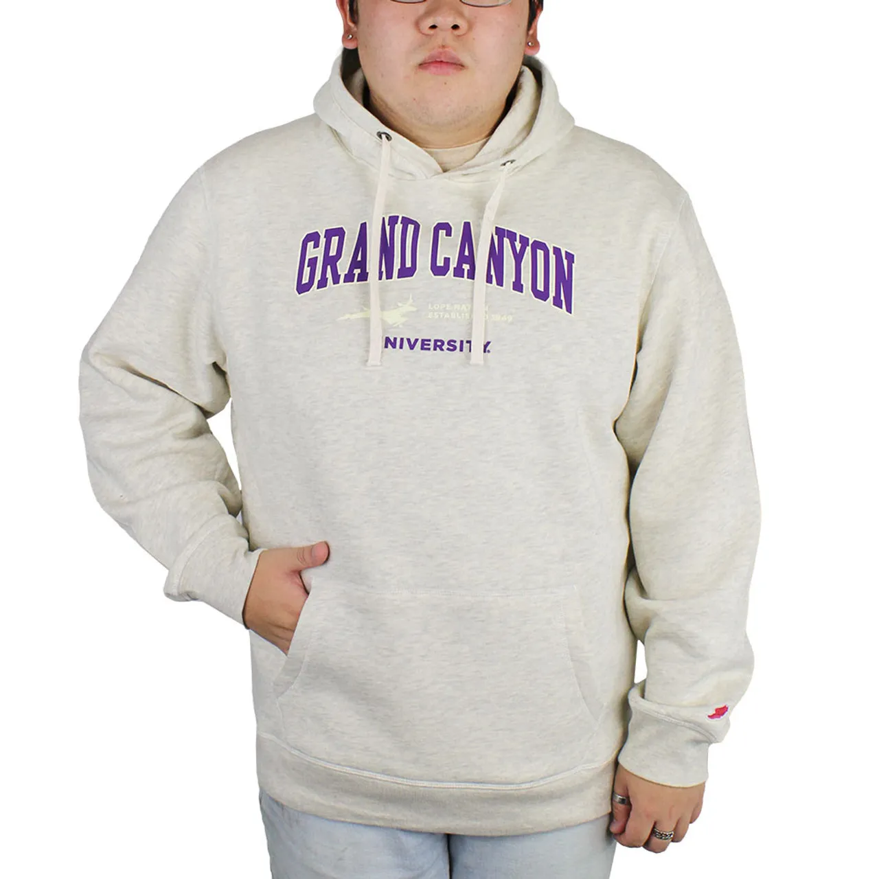 League Men's Oatmeal Grand Canyon University Lope Nation Hoodie