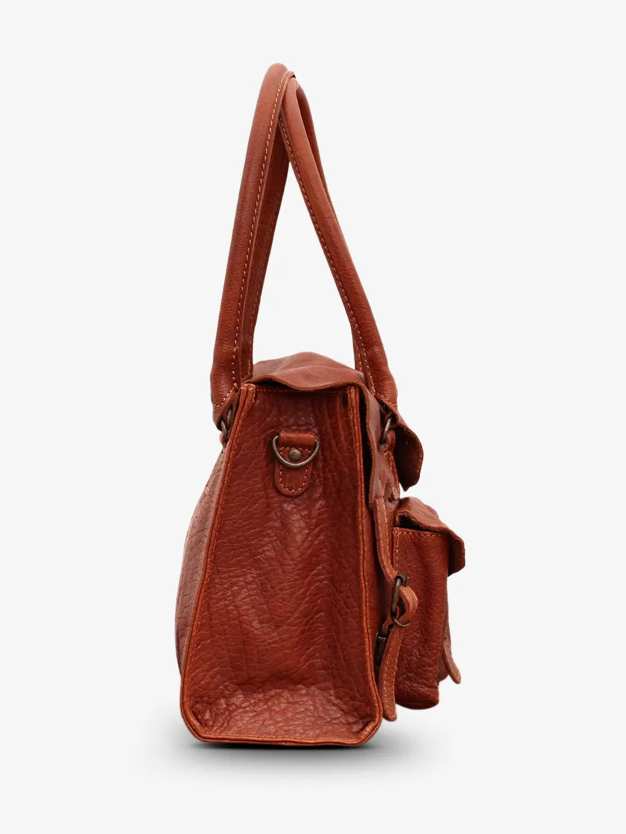 leather shoulder bag for woman Brown - LeRive Gauche - M Light Brown | PAUL MARIUS