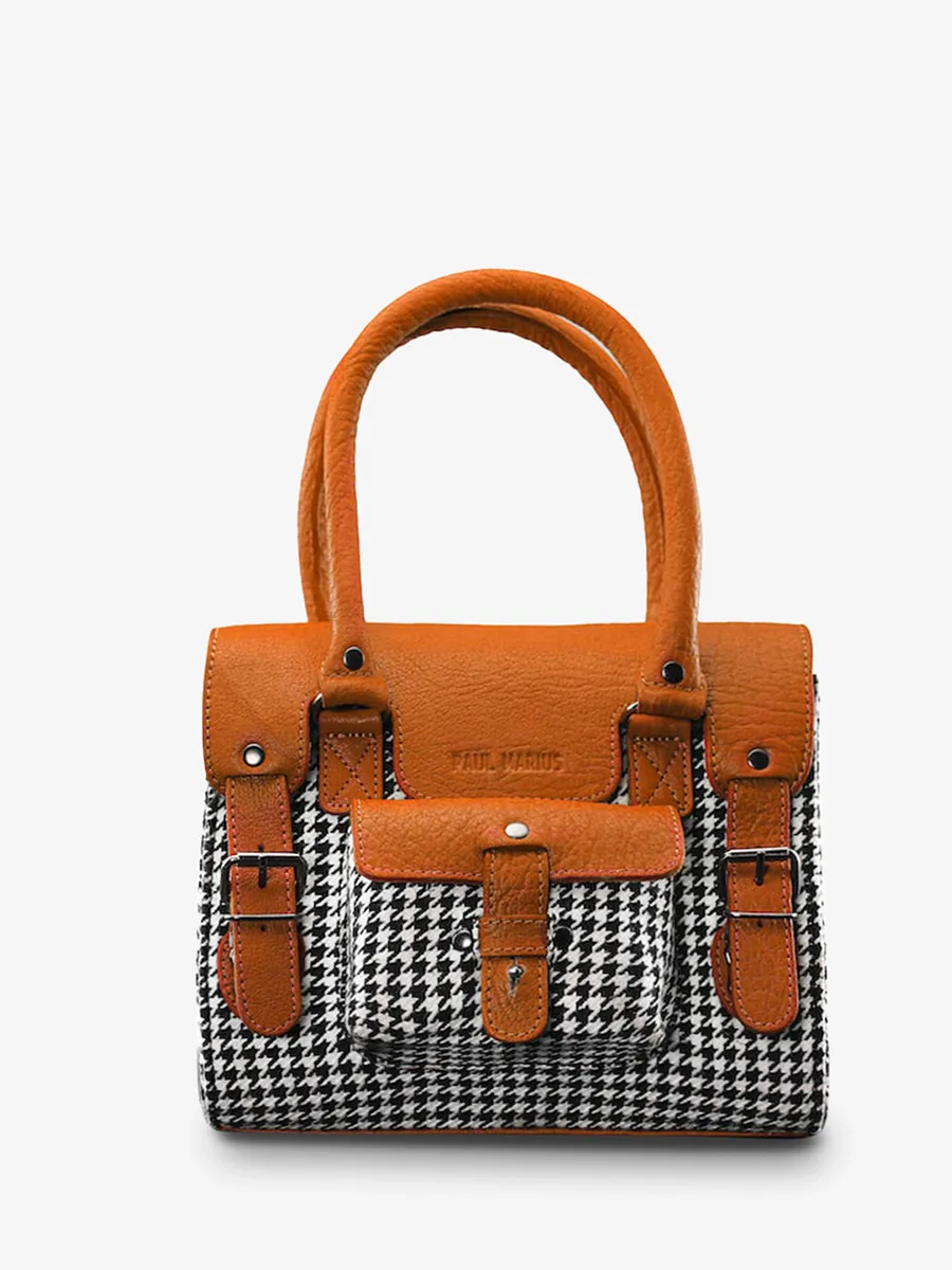 leather shoulder bag for woman Orange - LeRive Gauche S Grand Prix Tangerine | PAUL MARIUS