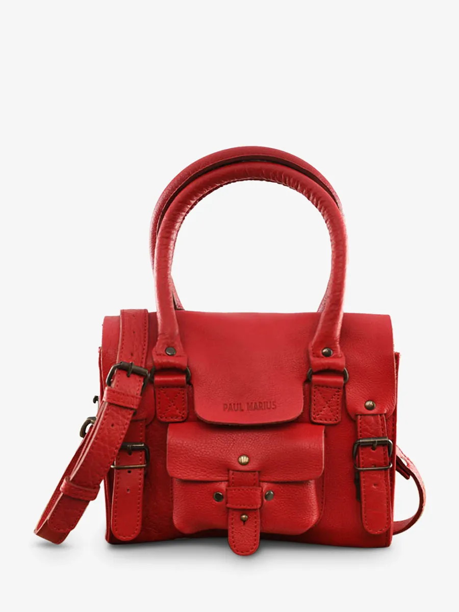 leather shoulder bag for woman Red - LeRive Gauche - S Carmine Red | PAUL MARIUS