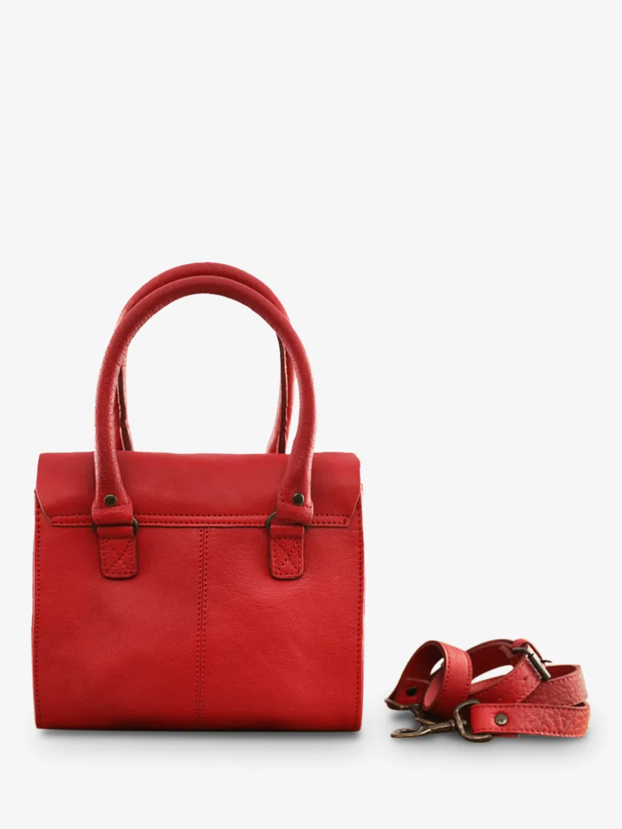 leather shoulder bag for woman Red - LeRive Gauche - S Carmine Red | PAUL MARIUS