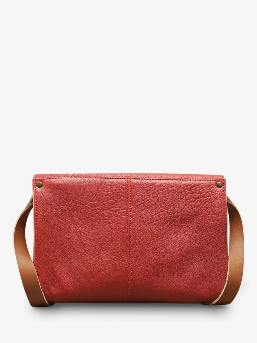 leather woman shoulder bag Red - L'Indispensable Carmine Red | PAUL MARIUS