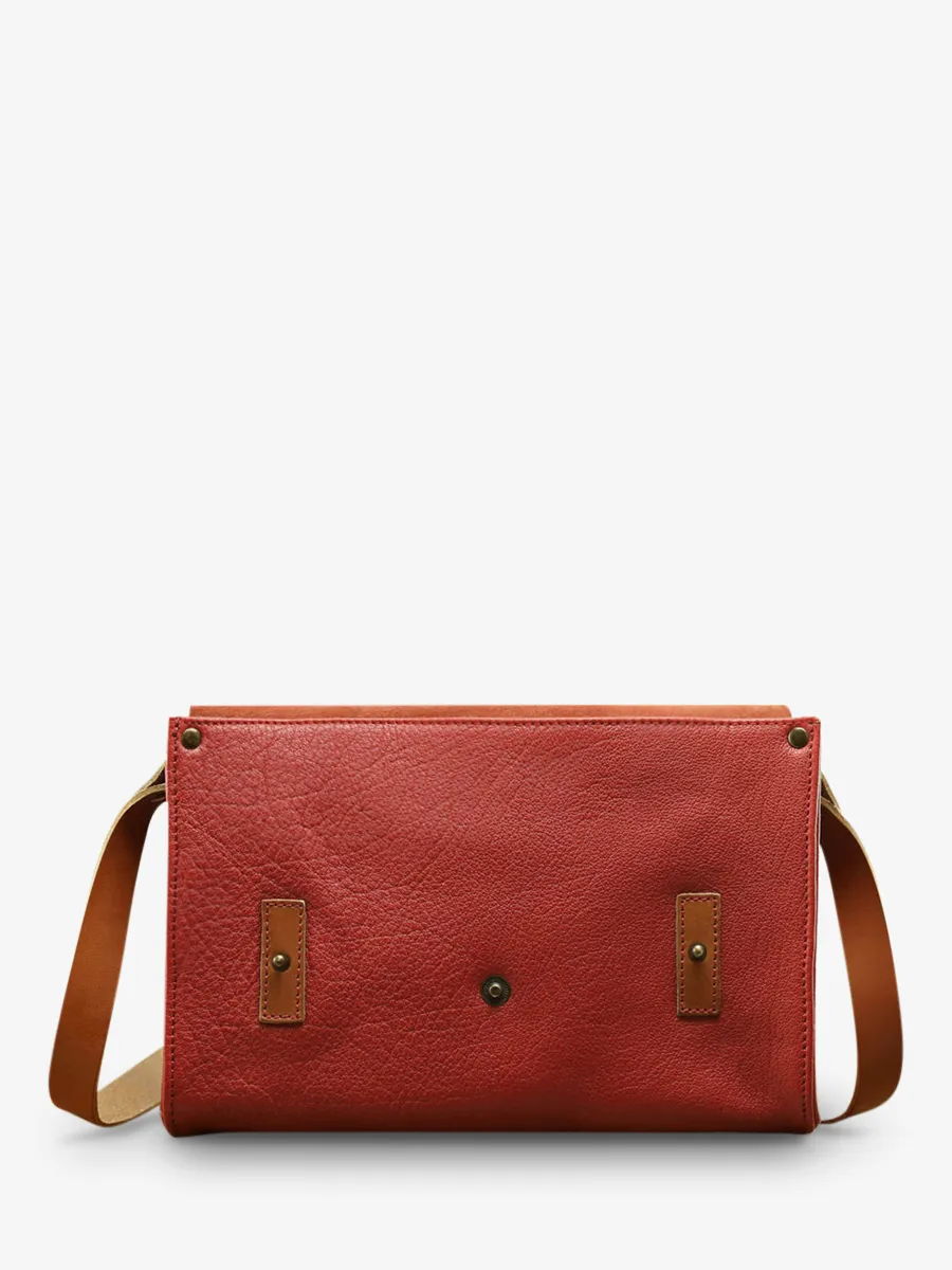 leather woman shoulder bag Red - L'Indispensable Carmine Red | PAUL MARIUS