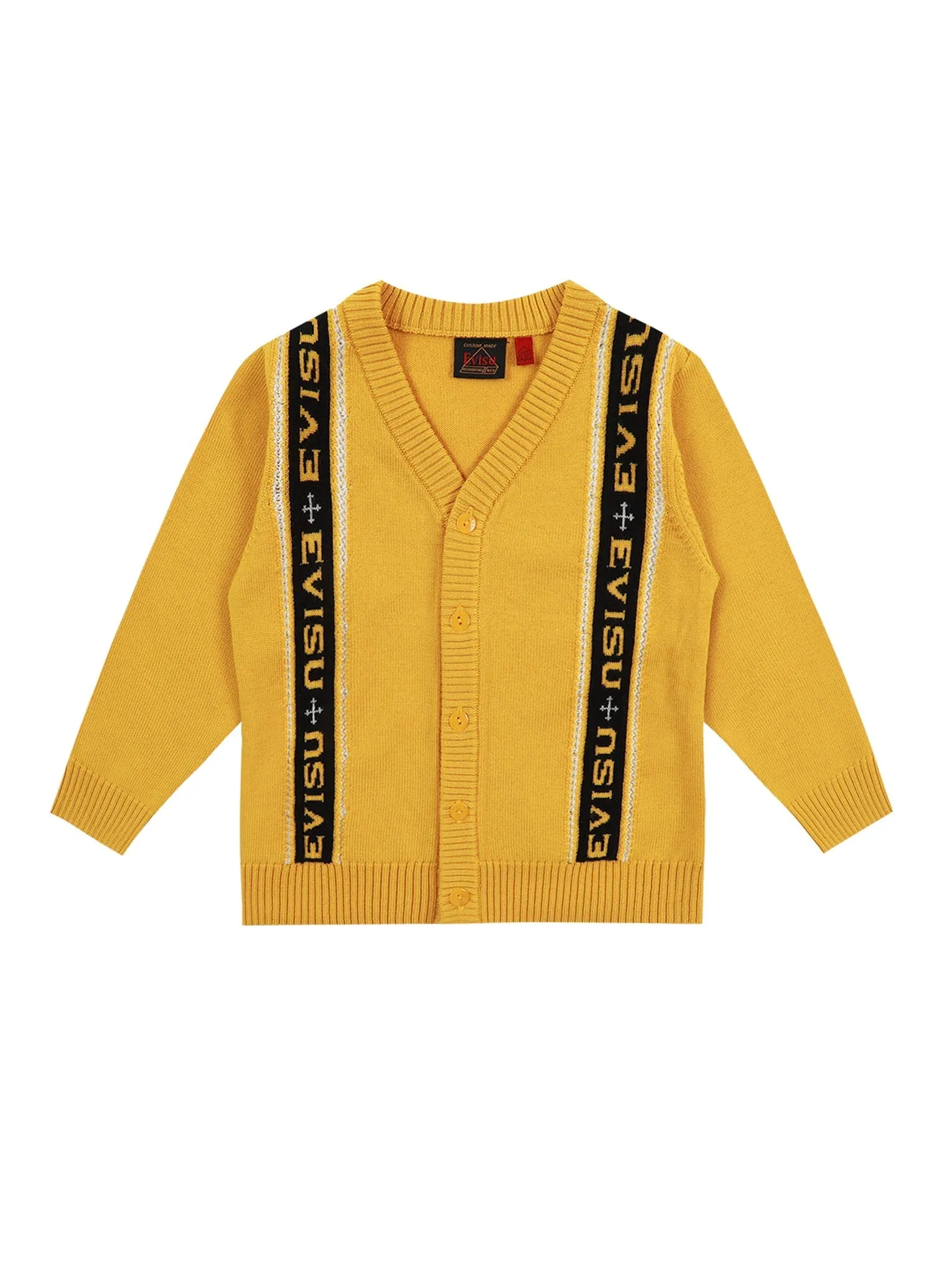 Logo-pattern Stripe Knitted Cardigan