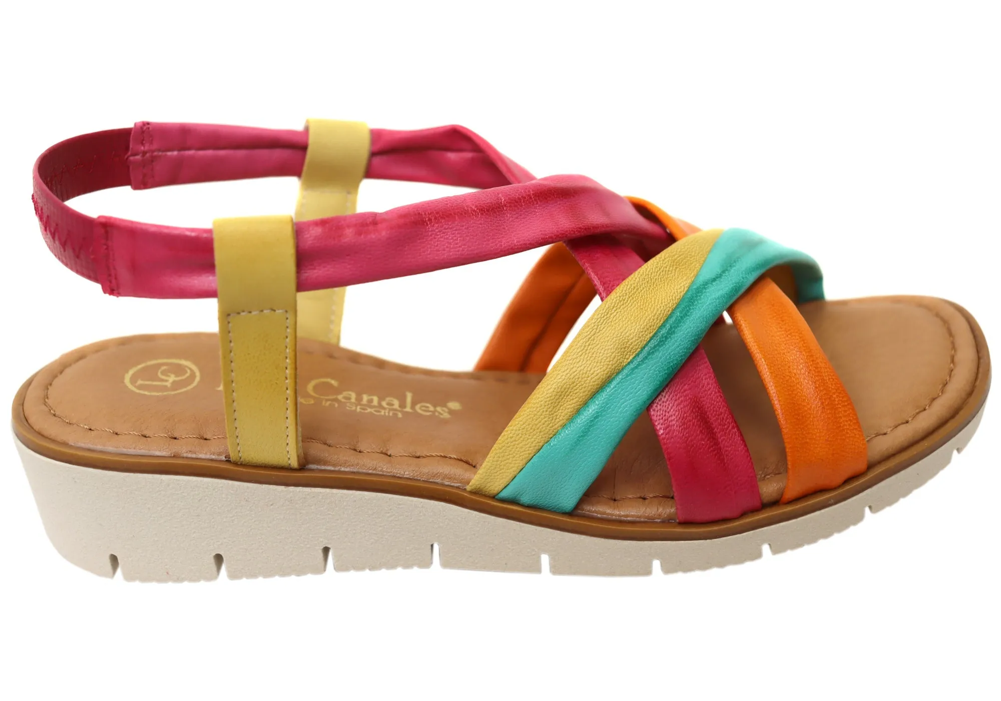 Lola Canales Daphne Womens Comfortable Leather Sandals Made In Spain