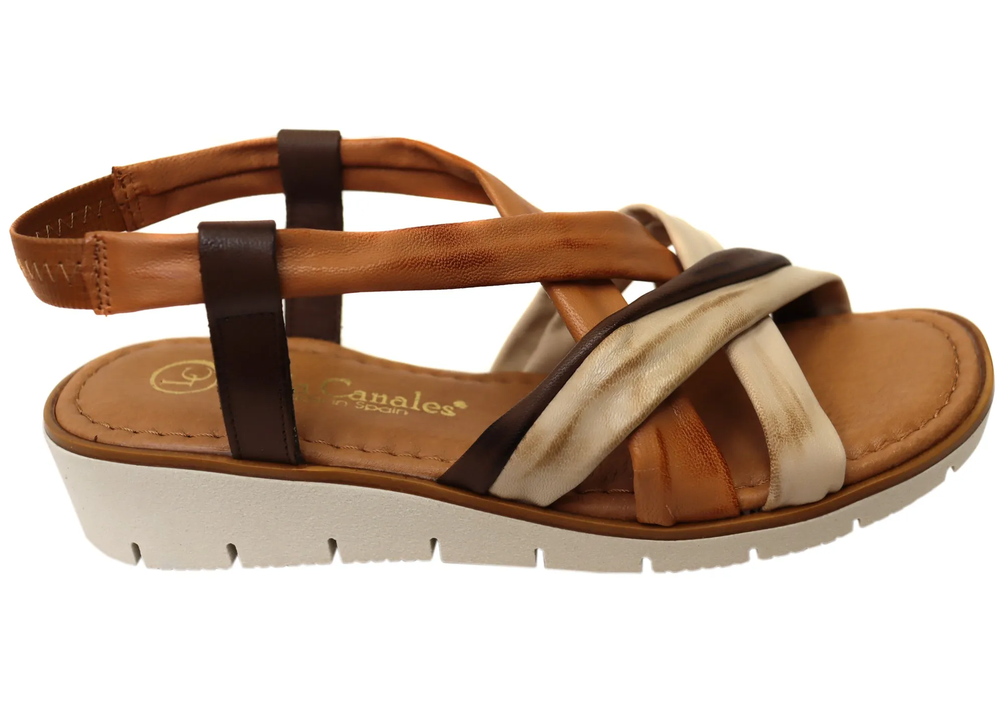 Lola Canales Daphne Womens Comfortable Leather Sandals Made In Spain