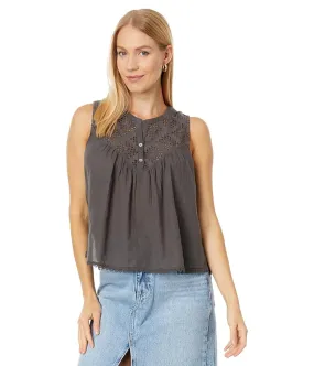 Lucky Brand Embroidered Cutwork Tank