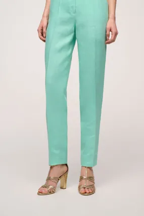 Luisa Spagnoli ALEX TURQUOISE LINEN TROUSERS