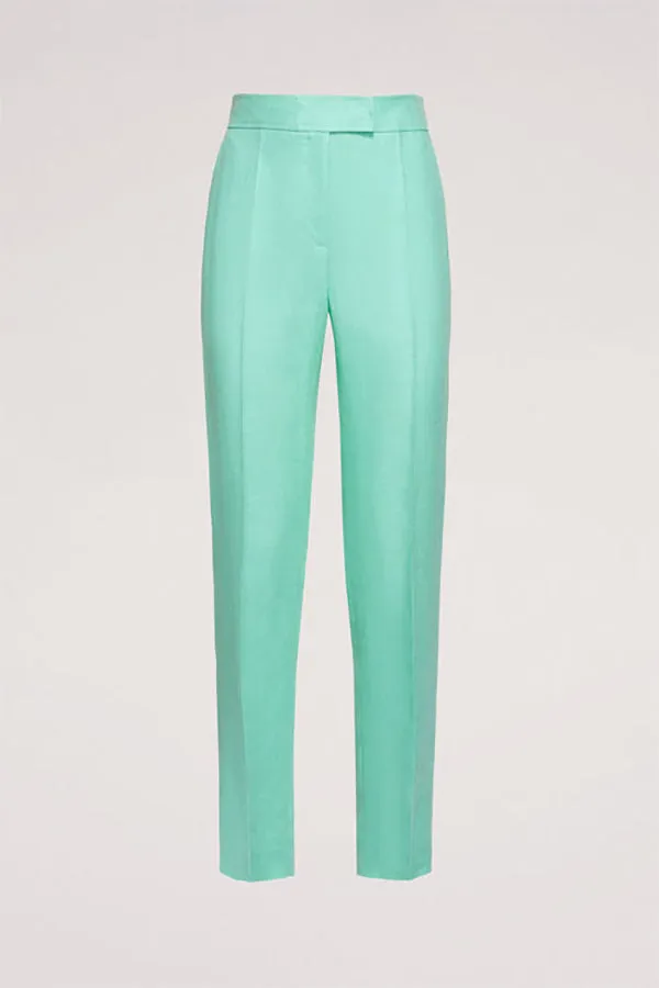 Luisa Spagnoli ALEX TURQUOISE LINEN TROUSERS