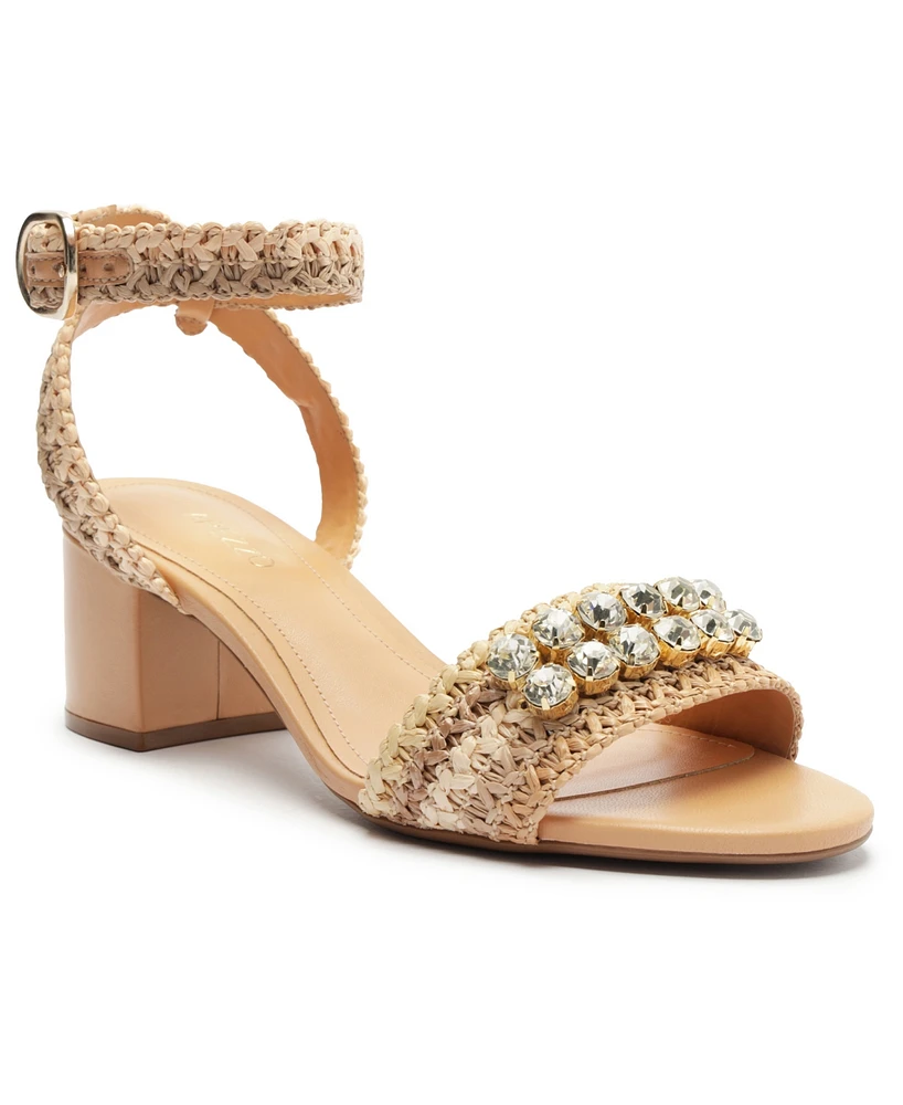 Macy's Arezzo Women's Stella Mid Block Embellished Sandals