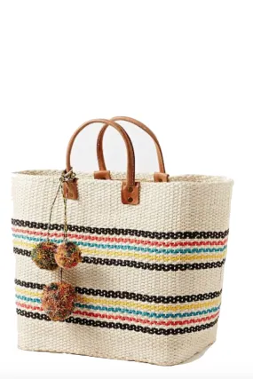 Mar Y Sol, Caracas Tote- Natural/Multi Stripe  