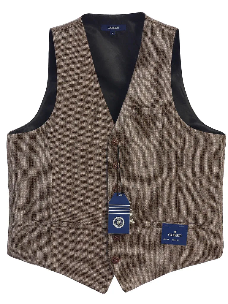 MEN'S 6 BUTTON CUSTOM FORMAL TWEED VEST