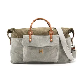 Mens Personalized Canvas Weekender Travel Bag