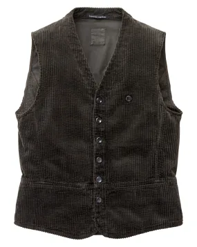 Men's corduroy vest, Anthracite | Manufactum