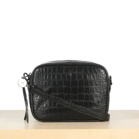 Mini Muse Bag (Black Croc)