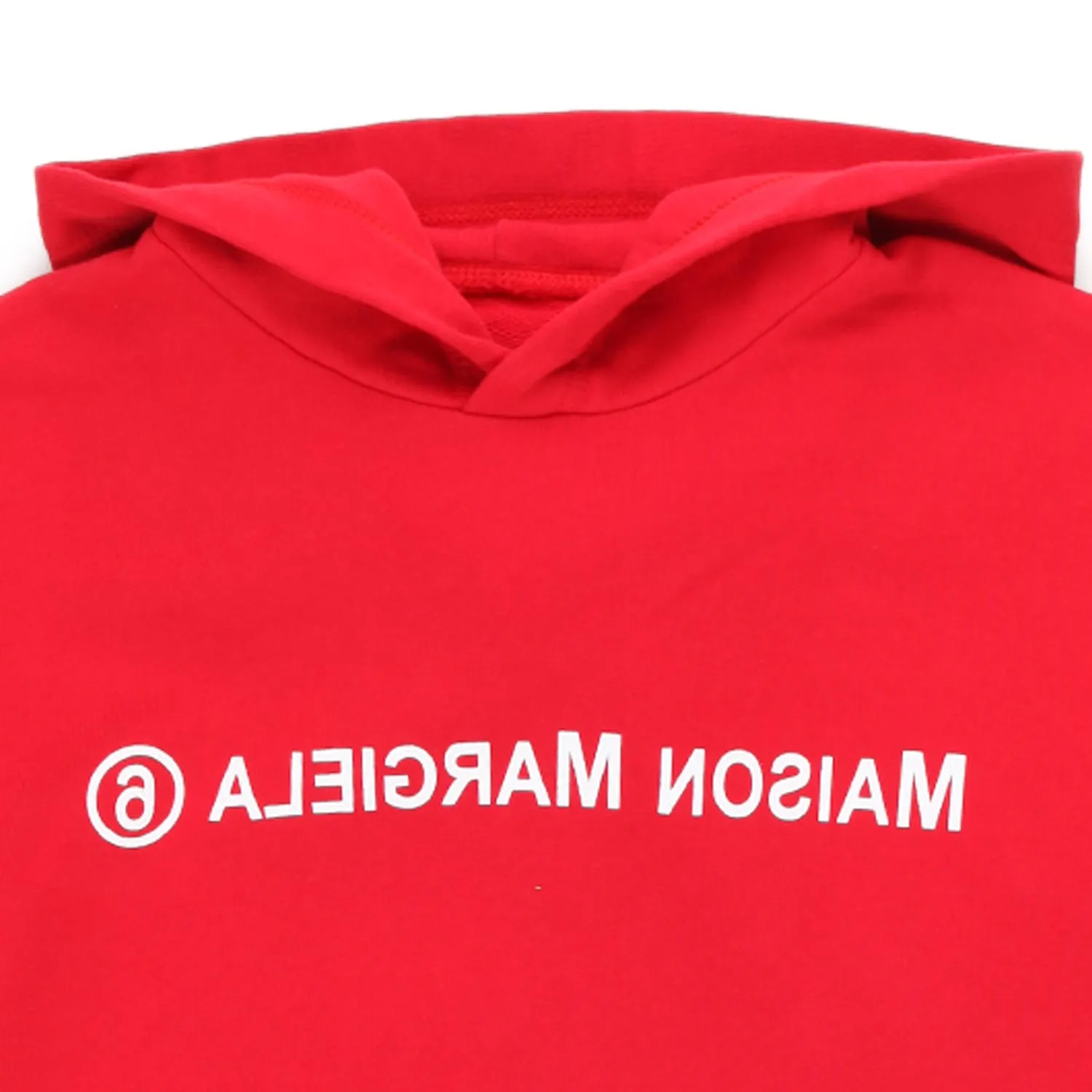 Mm6 Maison Margiela Red Hoodie For Teen And Girl