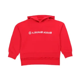 Mm6 Maison Margiela Red Hoodie For Teen And Girl