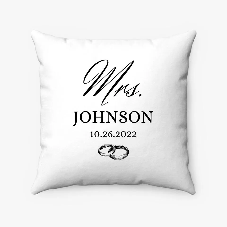 Mr. & Mrs. Personalized Pillows for Married Couples