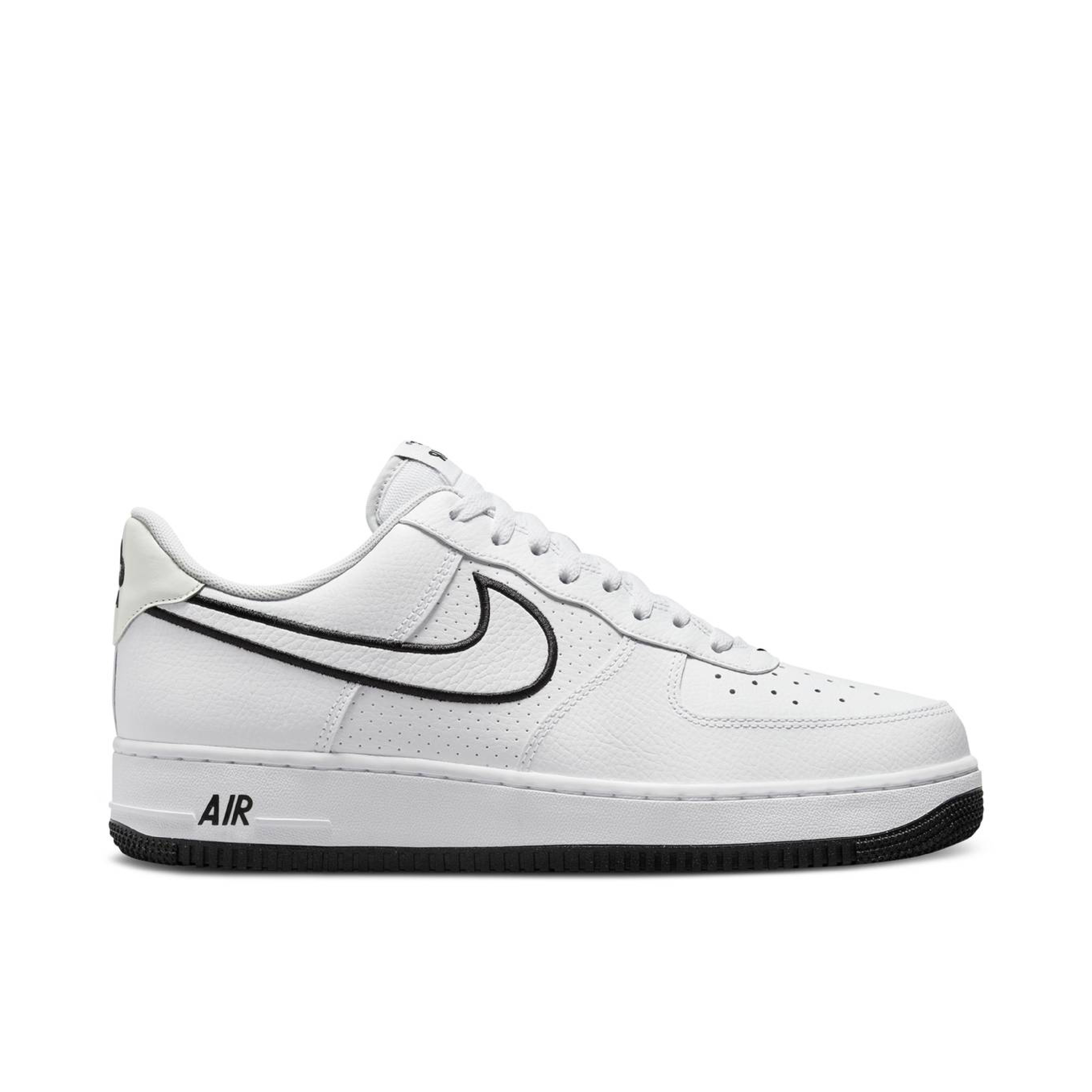 Nike Air Force 1 07 Embroidered Swoosh White Black | FJ4211-100 | Laced