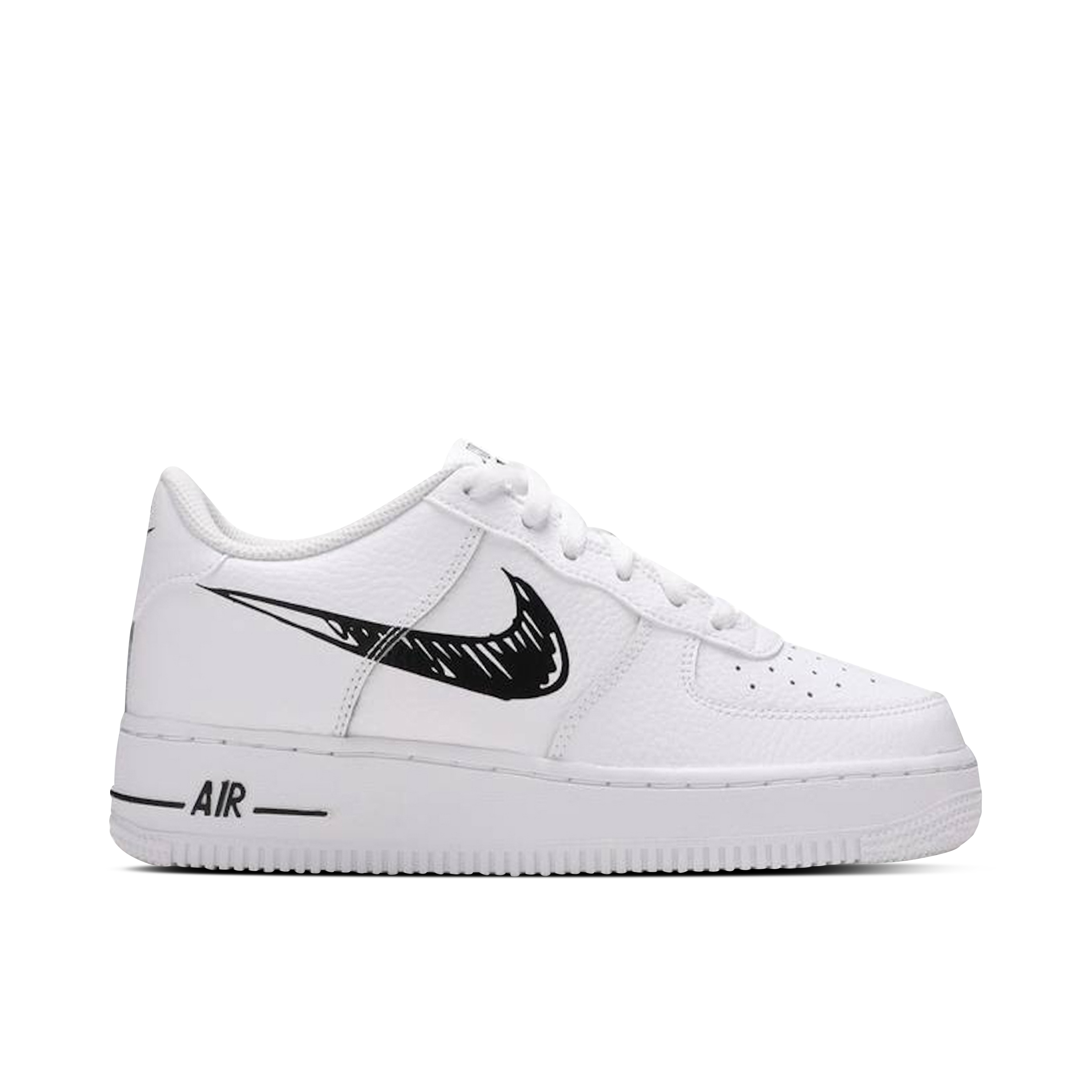 Nike Air Force 1 Low Sketch Black Swoosh GS | DM3177-100 | Laced