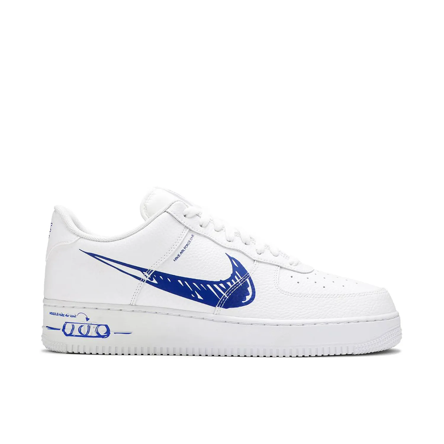 Nike Air Force 1 Low Sketch White Blue | CW7581-100 | Laced