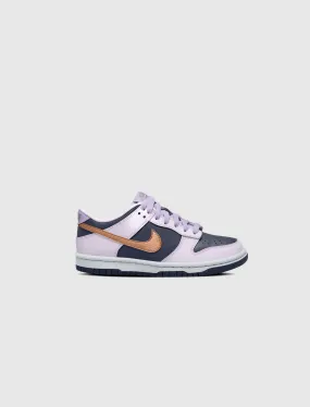 NIKE DUNK LOW GS COPPER SWOOSH   GREY