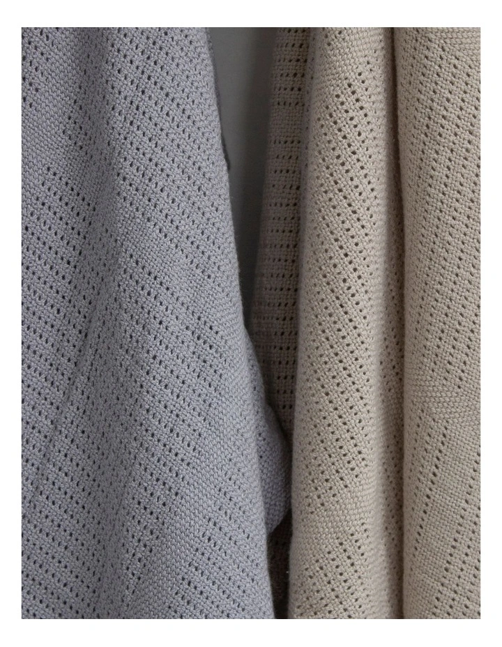 Nordic Cellular Blanket 2 Pack in Grey/Sand