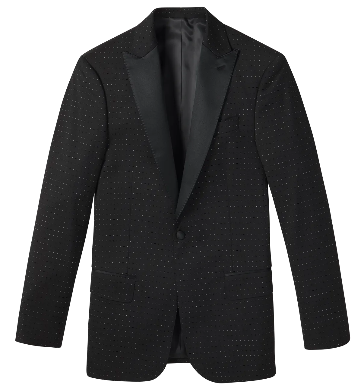 Onyx Dot Peak Lapel Jacket Tuxedo