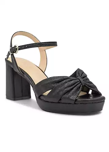 Paradox London Black Wide Fit Metallic ’Nerita’ Platform Sandals | Grattan