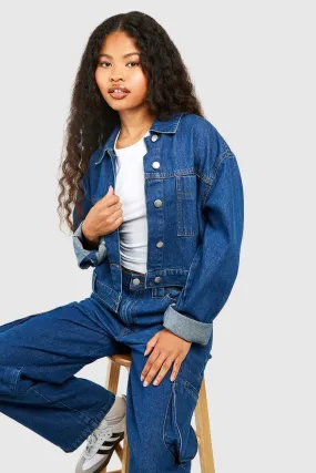 Petite Pocket Detail Denim Jacket