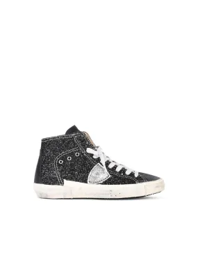 Philippe Model    Philippe Model 'Prsx' Black Suede Blend Sneakers