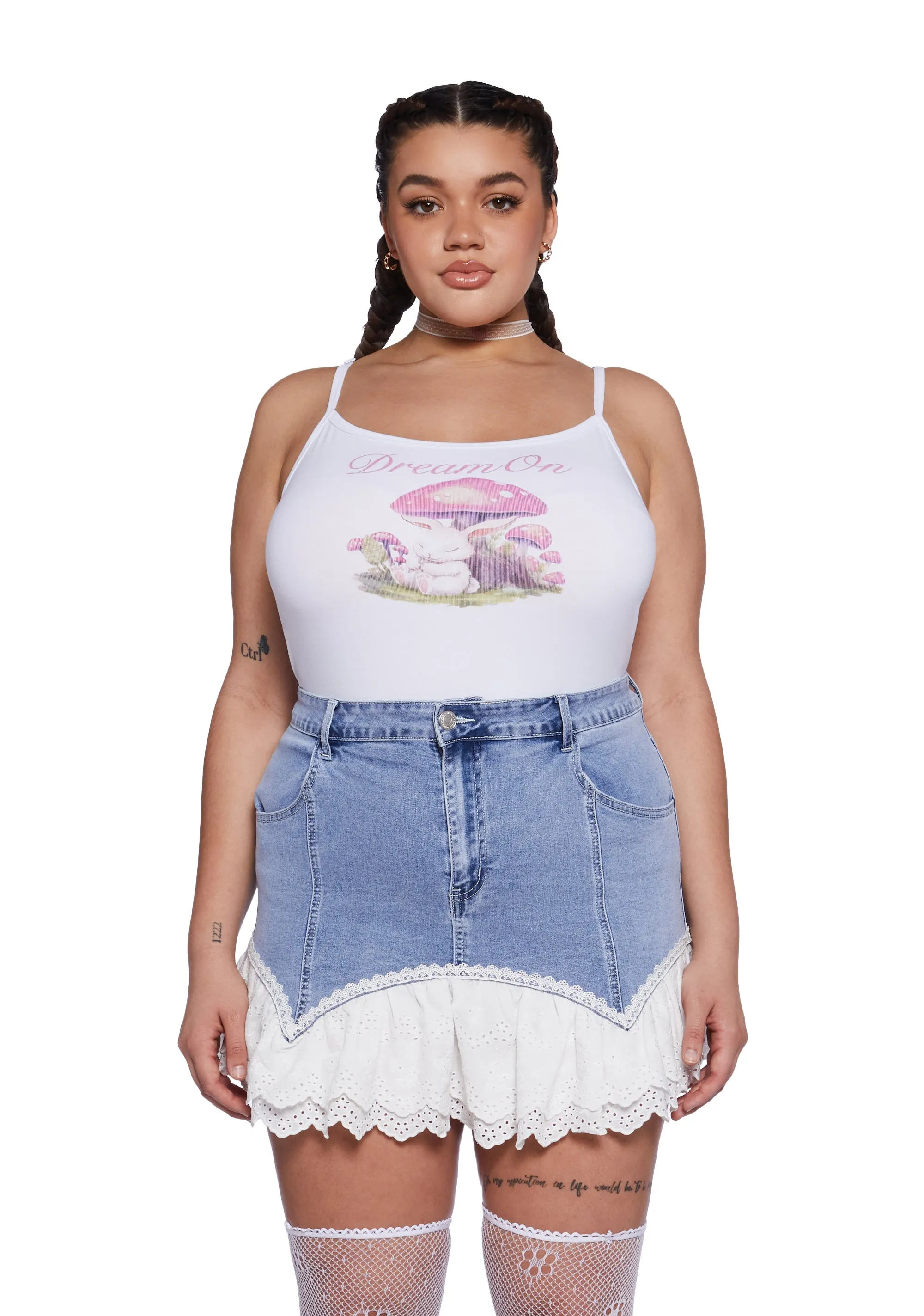 Plus Dream On Mushroom Tank Top-