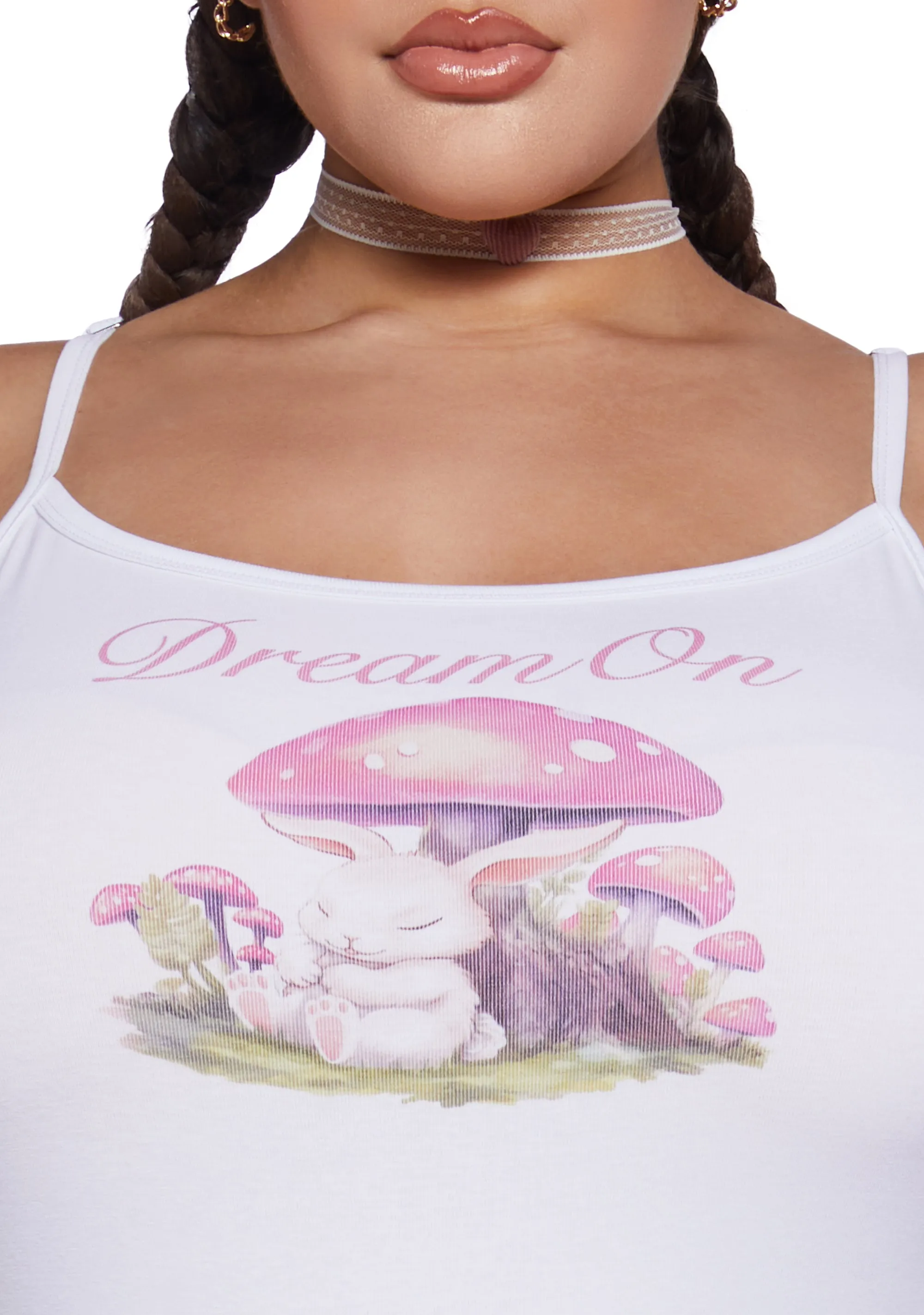 Plus Dream On Mushroom Tank Top-