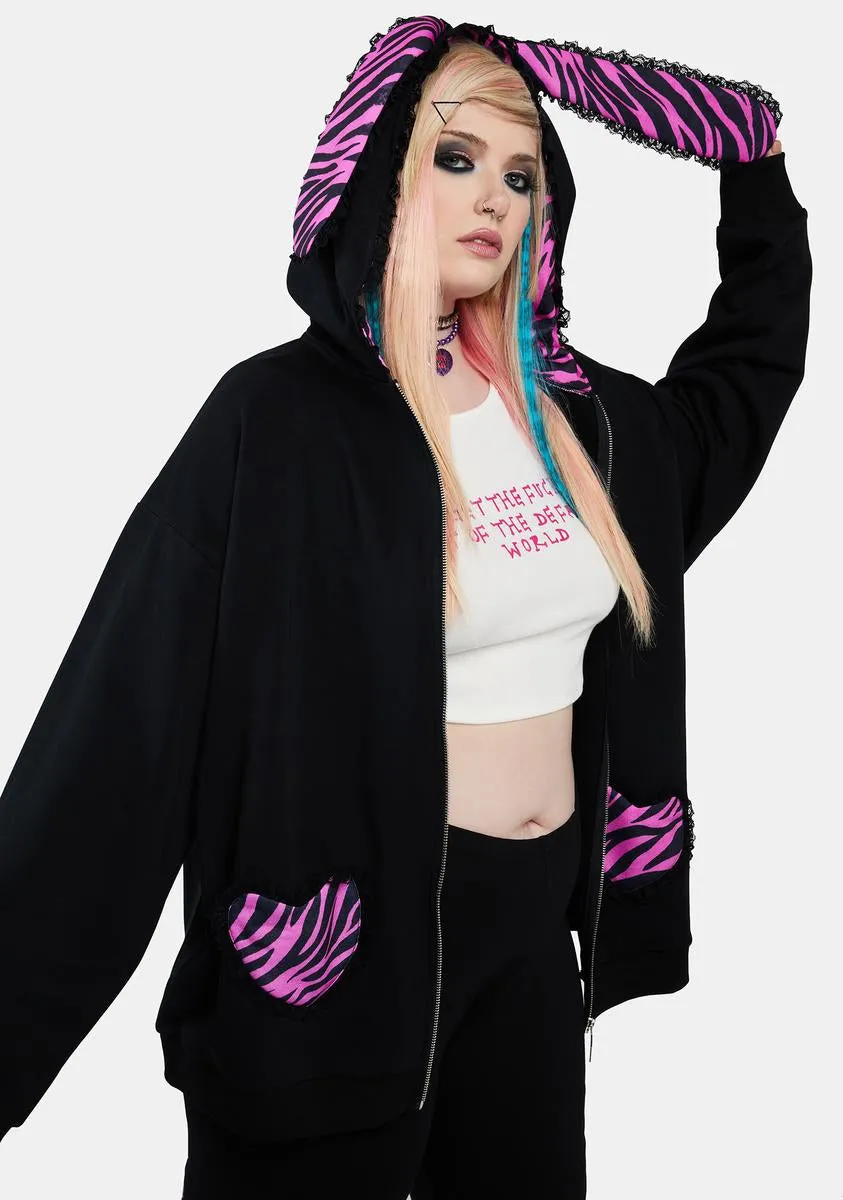 Plus Tickets To My Downfall Bunny Hoodie-