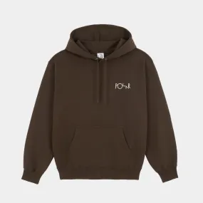 Polar Skate Co. Dave Stroke Logo Hoodie - Chocolate