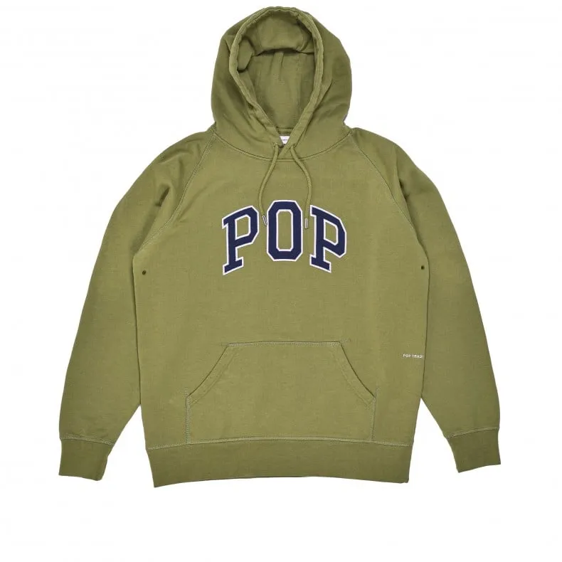 Pop Trading Company Arch Pullover Hooded Sweatshirt (Loden Green)