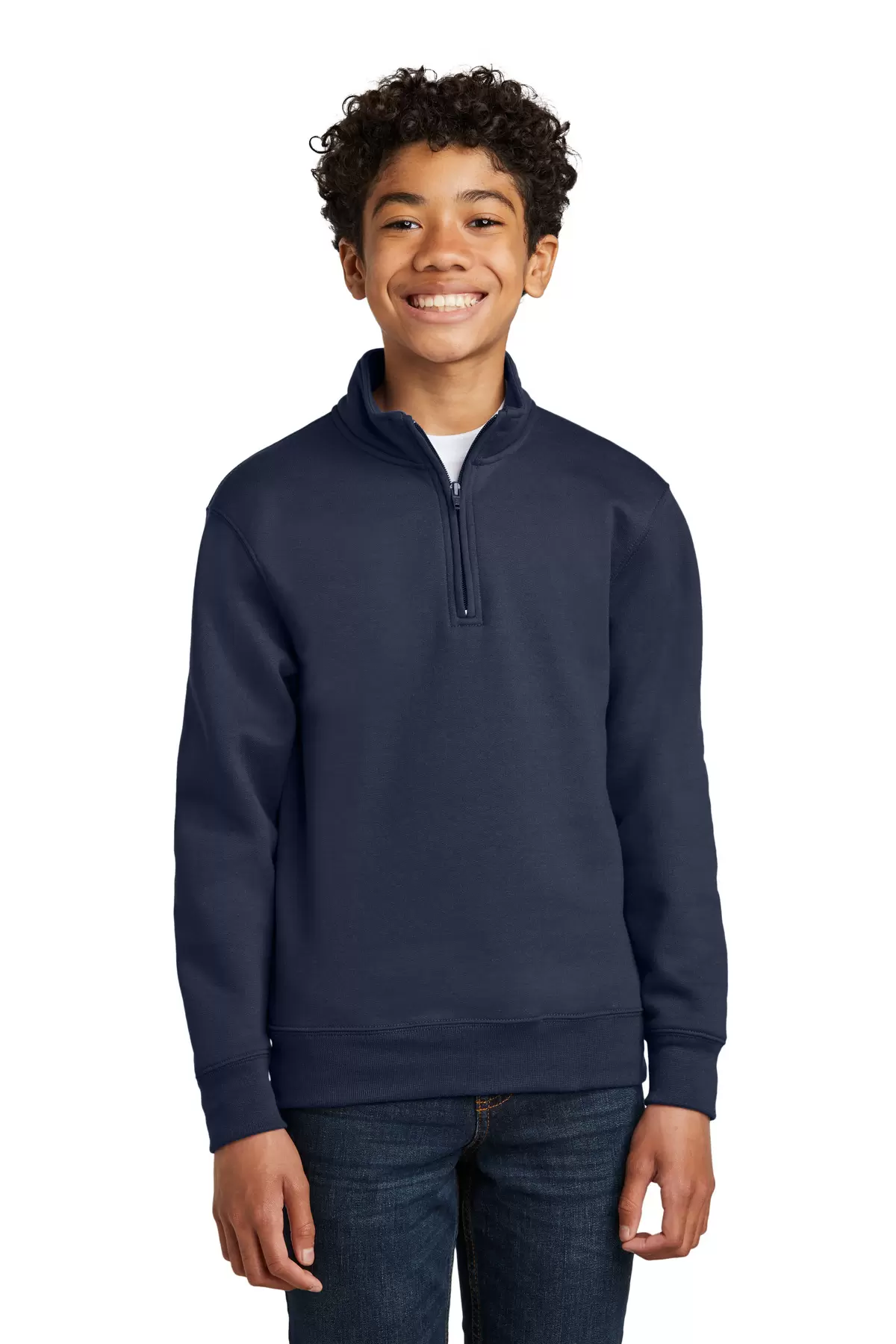 Port & Company PC78YQ    Youth Core Fleece 1/4-Zip Pullover Sweatshirt SKU: PC78YQ