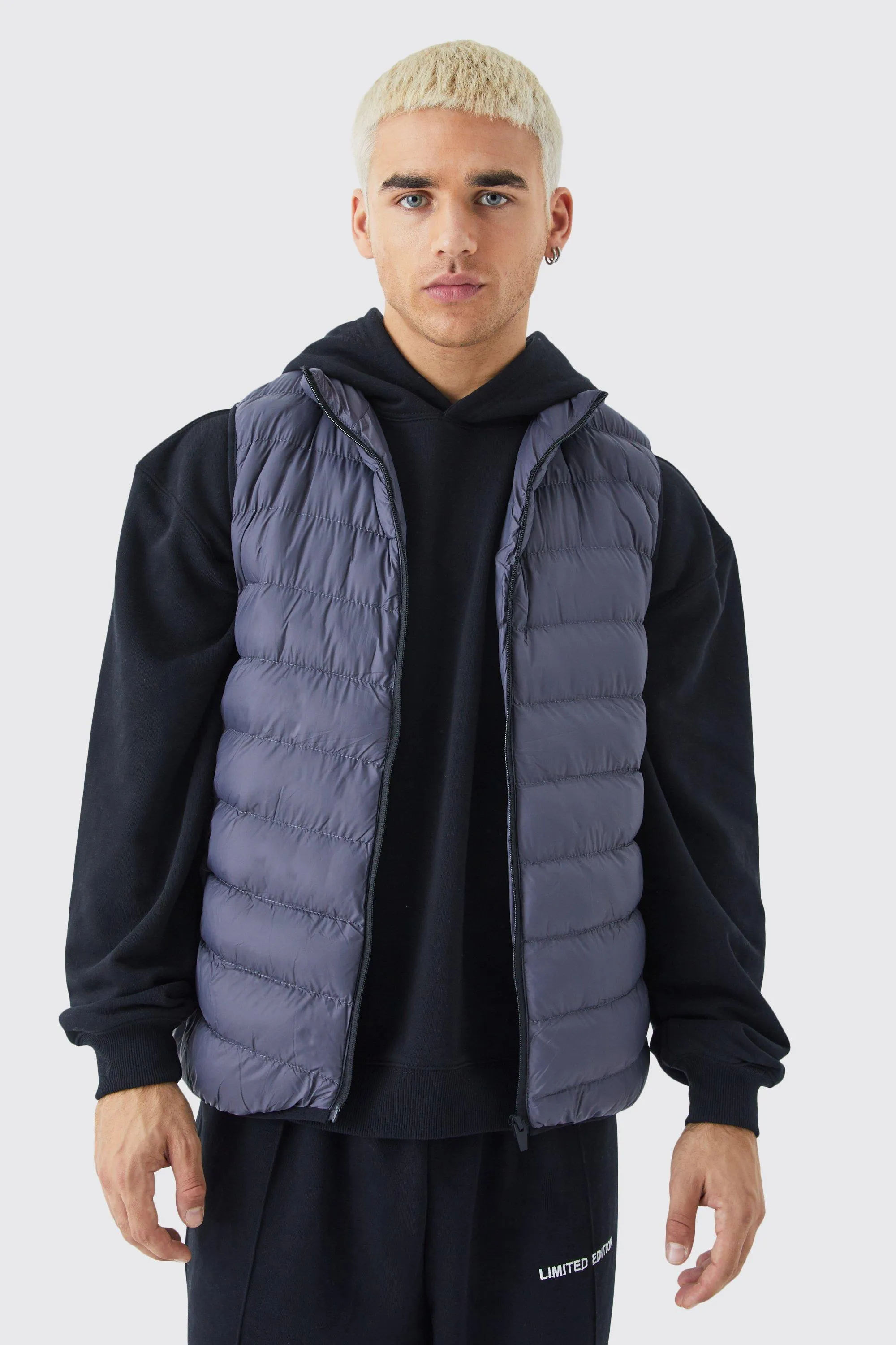 Quilted Funnel Neck Vest