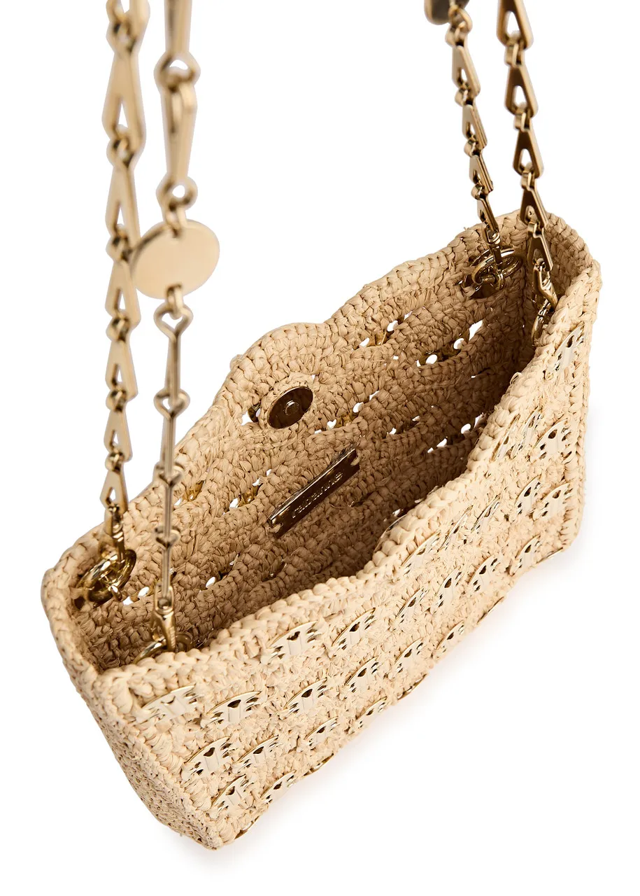 RABANNE 1969 embellished raffia shoulder bag -                         -                     -                