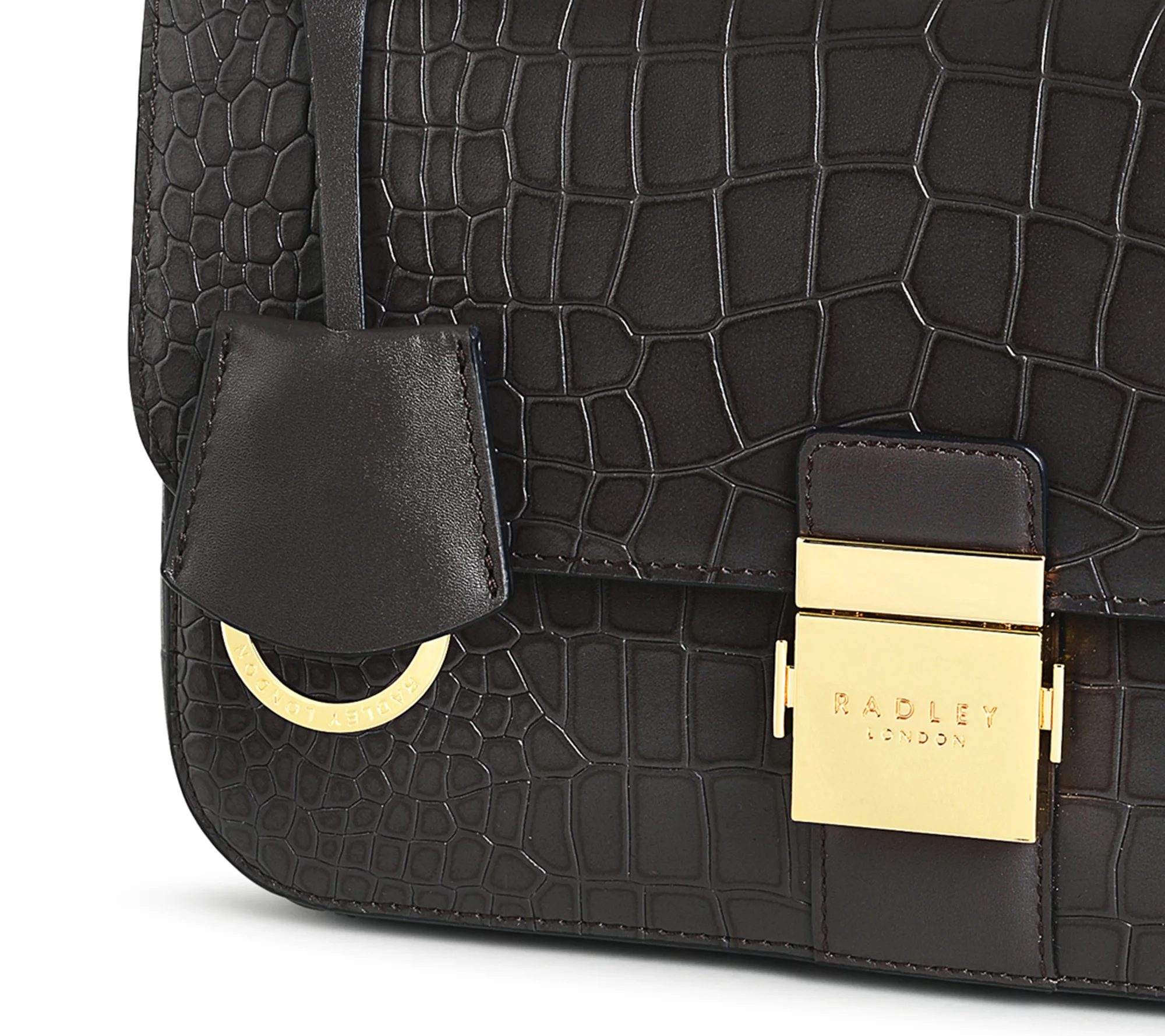 RADLEY London H anley Close Fau x Croc Leather Shoulder Bag