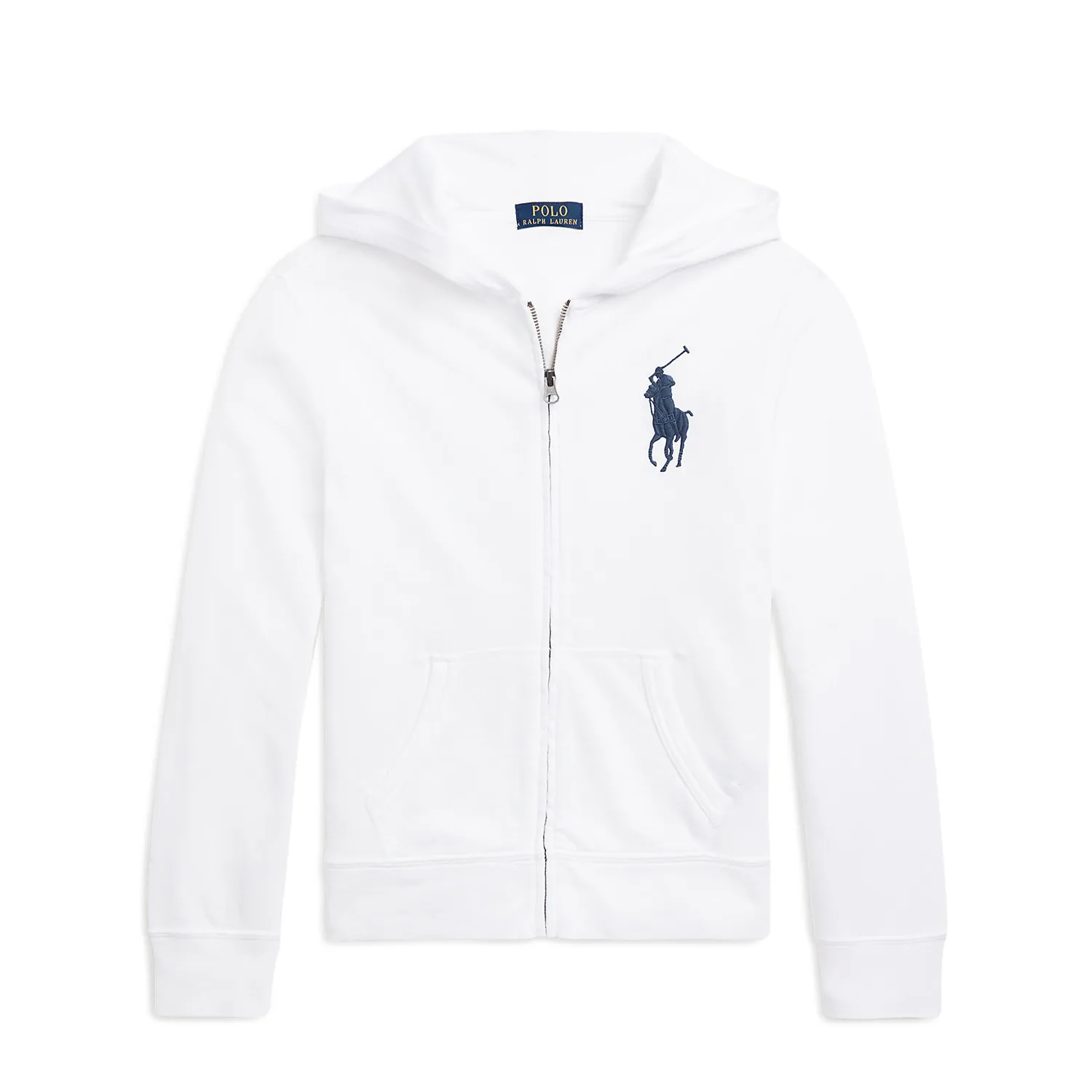 Ralph Lauren White Zip Up Hoodie For Boy 01