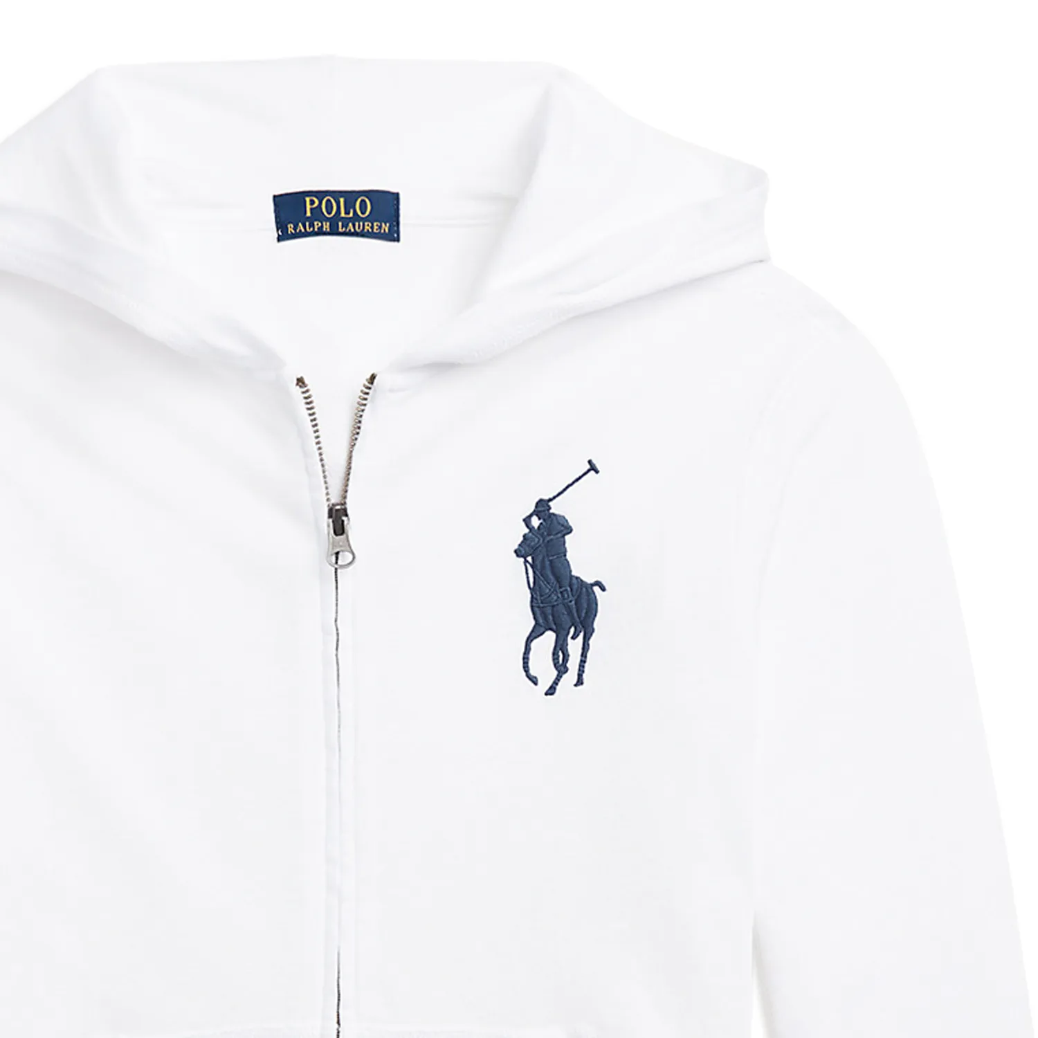 Ralph Lauren White Zip Up Hoodie For Boy 01