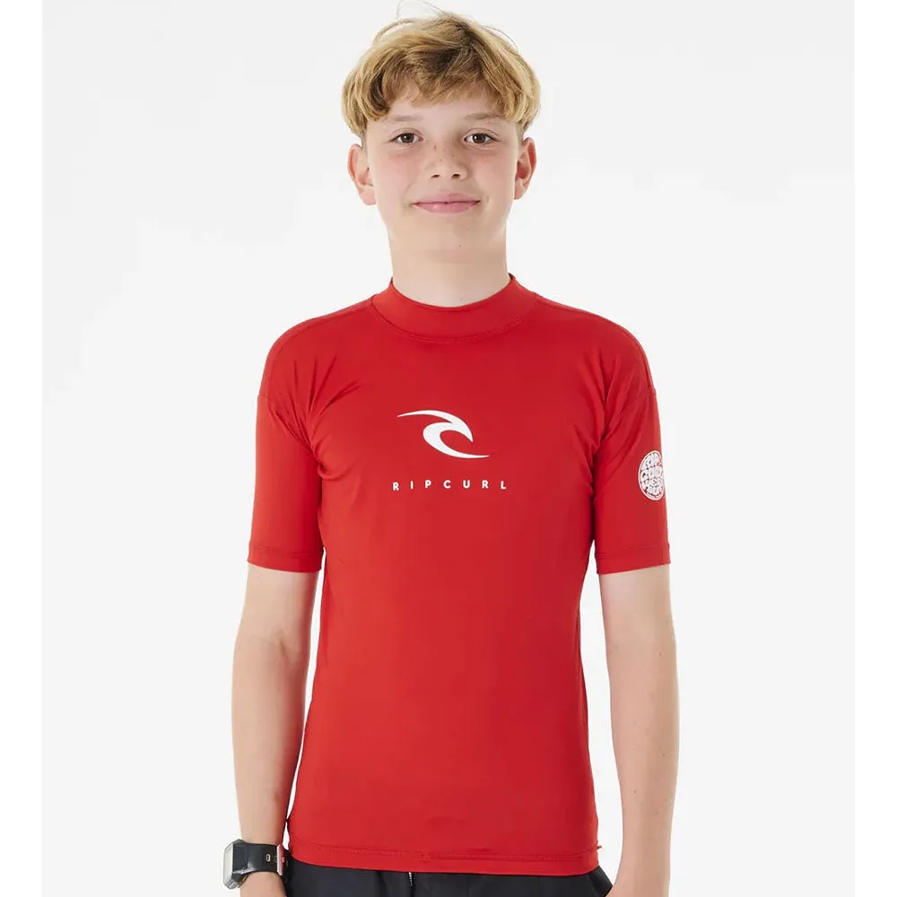 Rip Curl Boys Corps Rash Vest - Red